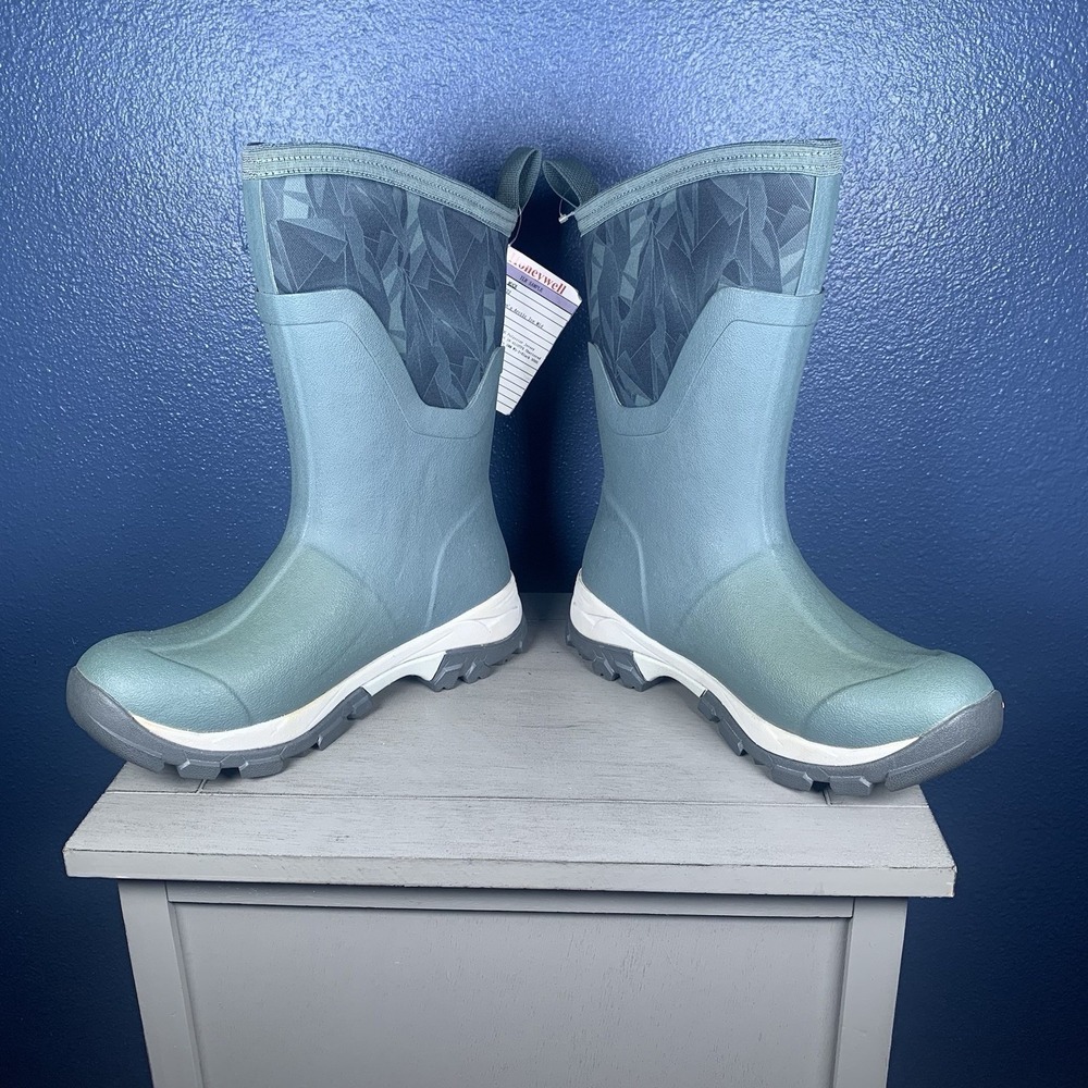 Muck Arctic Ice Mid Boots Womens Size 7 Blue Vibram Arctic Grip Waterproof
